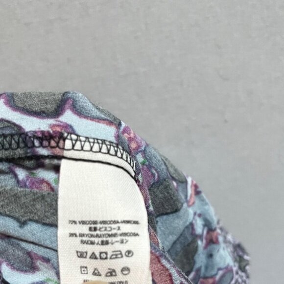 Free People pattern Set me Free multicolor boho Pull on pants Sz S - Picture 6 of 11